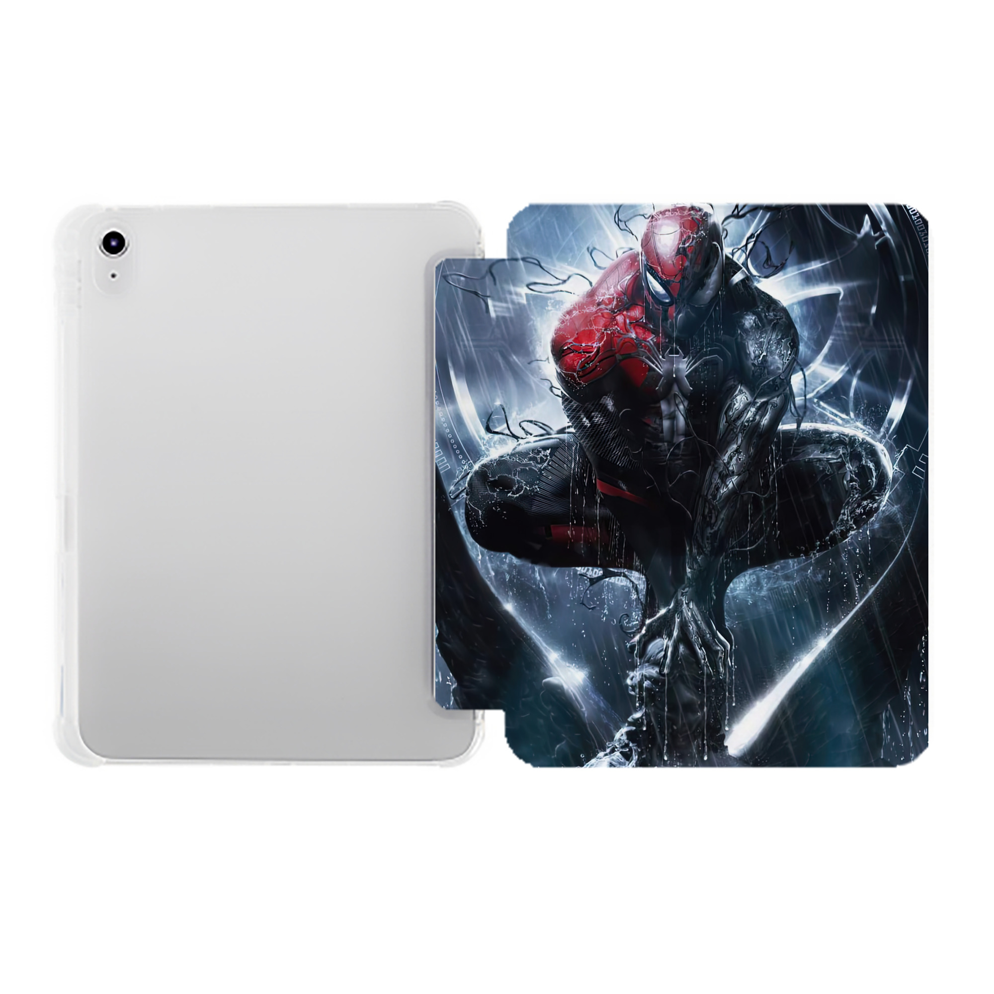 （画像用） Spider Man スパイダーマン IPad ケース ペン収納付き 三つ折りスタンド PUレザー×シリコン 対応機種9.5/10.5/10.9インチ